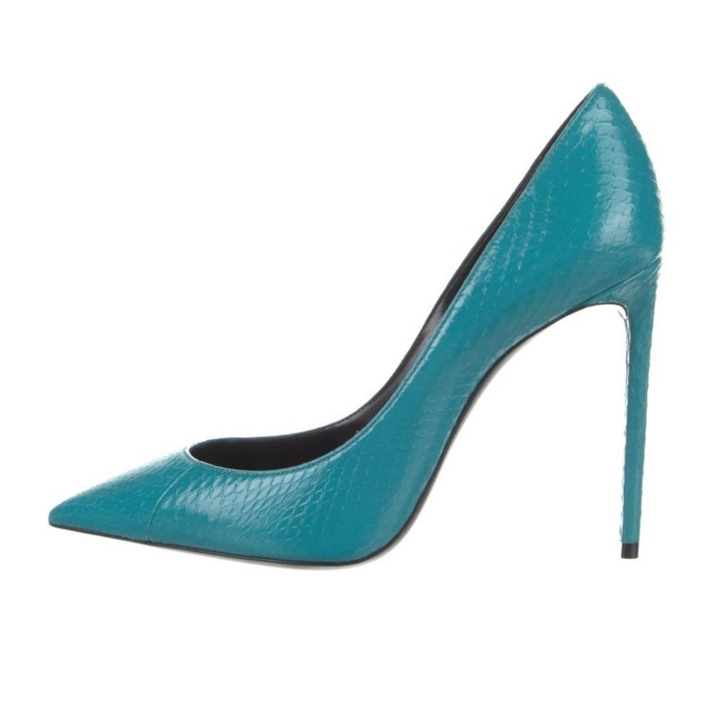 Saint Laurent Python Skin Heels - Picture 3 of 5